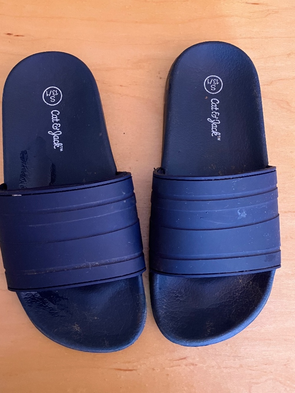 Cat & Jack Unisex Nikko Sport Slide Sandals - Navy - Size Small 13/1